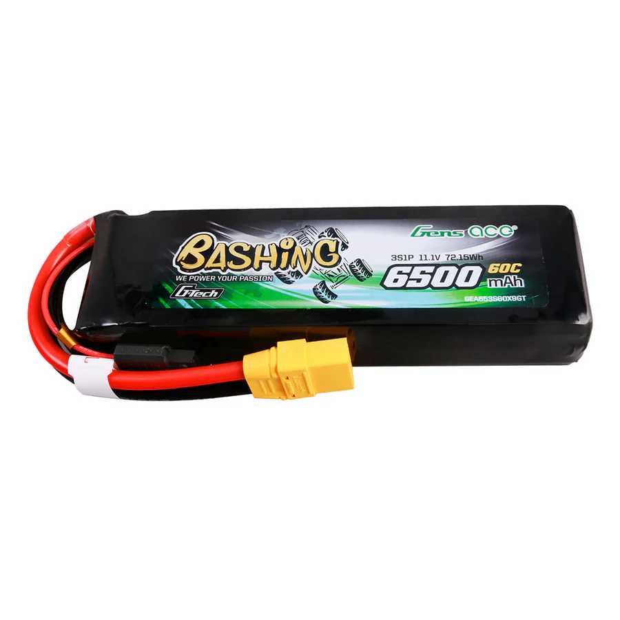 Gens ace G-Tech 6500mAh 11.1V 60C 3S Lipo - XT90 Bashing Series